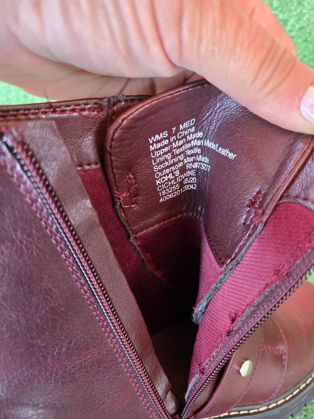 SO Cichlid Moto Combat Boots featuring a deep wine red color and silver hardware - Picture 7 of 7